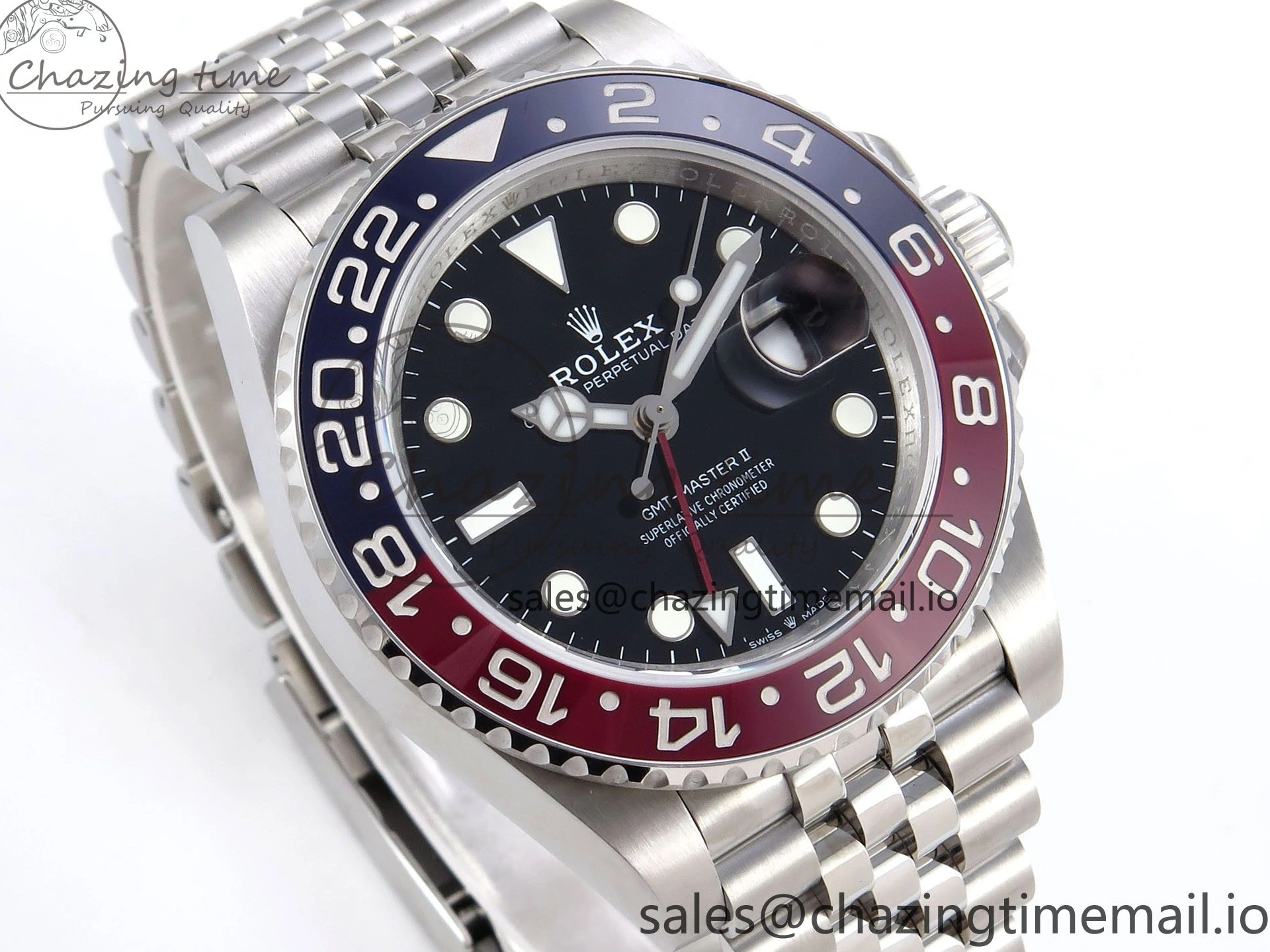 0217 Sustainable GMT-Master II 126710 BLRO 904L QF 1:1 Best Edition on Jubilee Bracelet SH3285 V 1221